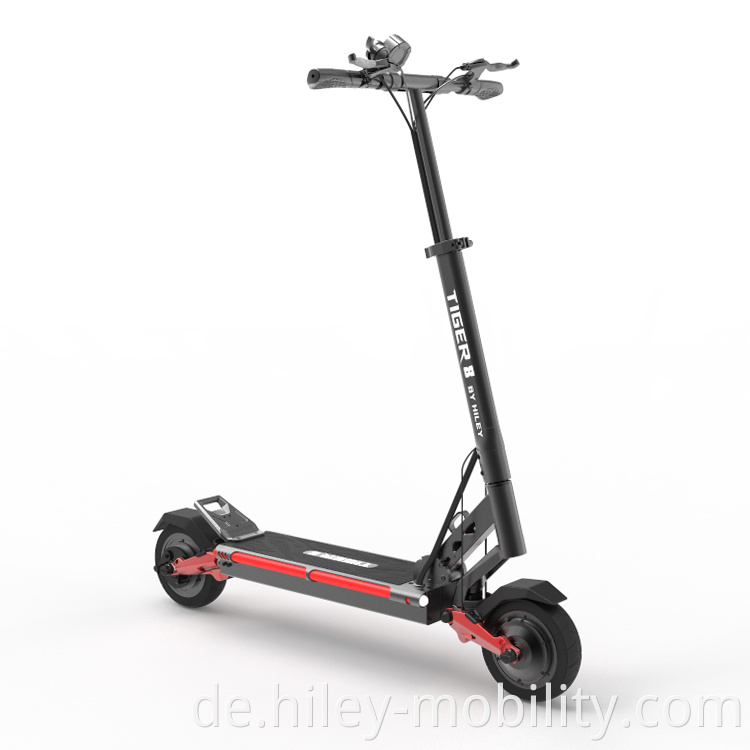 riding electric scooter